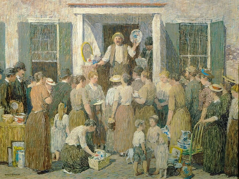 1879-Robert Carpenter Spencer - L'asta (c. 1918)